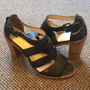 Cole Haan black strappy heels
